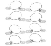 TOGEVAL 8pcs Metal Furniture Wall Anchor Tip Furniture Anchors Angle Bracket Straps Kit for Secure Bookshelf Cabinet Dresser to Wall Boy Girl Safety