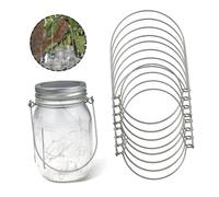TOGEVAL 8pcs Stainless Steel Mason Jar Wire Handles for Jars Canning Replacement with Easy Hand Installation for Kitchen Party Wedding and Home