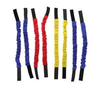 TOGEVAL 8pcs Two-person Three-legged Strap Teamwork Training Bands Carnival Relay Race Field Day Games Elastic Tie Ropes Game Supplies Three-legs Ropes Exercise Loop Leg Harness Eraser