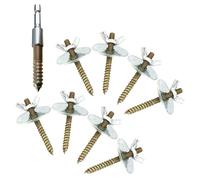 TOGEVAL 9pcs Bird Cage Perch Fitting Screw Kit M5x50mm with Washers Bird Stand Fixing Screws for Parakeet Cage and Small Pet Platforms
