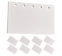 TOGEVAL 9pcs M5 5-Ring Loose Leaf Notebook Refills, 3 Blank + 3 Grid + 3 Lined Daolin Paper Inserts, Punched Binder Refill Pages for Planner, Journal, Office and School Use