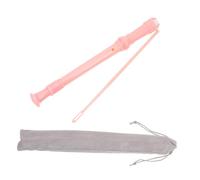 TOGEVAL Abs Soprano Recorder for Pink Odorless Material Wide Sound Range Musical Instrument for Beginners Educational Clarinet with Cleaning Rod for Finger Movement Development