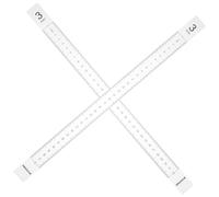 TOGEVAL Acrylic Biscuit Baking Ruler with Graduated Scale Rolling Pin Guide Sticks for Measuring Dough Thickness Non Breakable Dough Rolling Strips for Precise Pastry and Cookie Baking