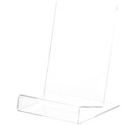 TOGEVAL Acrylic Book Display Stand for Desktop Transparent File Holder with Stable Angled Design for Office Bookstore Retail Library and Home Use Easy to Clean