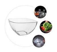 TOGEVAL Acrylic Fruit Bowl Medium Square Decorative Salad Serving Bowl Multi-use Dessert Container with Smooth Surface and Delicate Edge Design for Snacks and Food Display