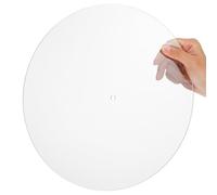 TOGEVAL Acrylic Turntable Platter Mat Transparent Vinyl Record Pad with Anti-slip Base for Enhanced Sound Clarity and Reduced Friction Acrylic Slipmat for Stable Playback and Vinyl