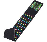 TOGEVAL Acupuncture Foot Massage Mat Faux Leather Pebble Stone Simulation Reflexology Pad for Home and Travel Foot Care Therapy PP Material Easy to Clean Pressure Point Stimulation