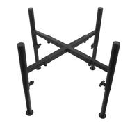 TOGEVAL Adjustable 6-10.2 Inch Black Stainless Steel Raised Dog Bowl Stand Pedestal Elevated Pet Food Bowl Holder for Comfortable Feeding Single Sturdy