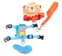 TOGEVAL Adjustable Anti-Escaping Bunny Harness and Leash Set for Small Pets, Lightweight Soft Rabbit Traction Rope with Lion and Dinosaur Designs, for Small Animal Walking and Outdoor Use