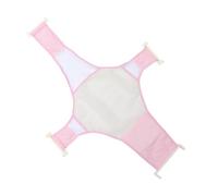 TOGEVAL Adjustable Anti-Slip Bath Seat Support Net for and Boy Girl Soft High-Flex Mesh Bath Shower Sling in Pink Sturdy PP Buckle for Secure Installation