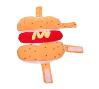 TOGEVAL Adjustable Comfortable Hot Dog Pet Costume for Halloween Lightweight Dog Outfit with Flexible Strap for Easy Dressing Fun Cosplay Accessory to Make Your Puppy Stand