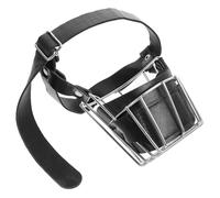 TOGEVAL Adjustable Dog Muzzle with PU Cover Breathable Basket Design for Small to Medium Dogs Bite Pet Mask for Barking Chewing and Training Comfortable with Tongue Extension and Wear