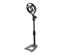 TOGEVAL Adjustable Microphone Stand Weighted Base for Desk Use for Live Singing Performances and Interviews Shock Mount Protection