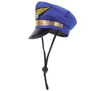 TOGEVAL Adjustable Pilot Style Dog Hat Pet Costume Accessory for Puppies and Cats, Decorative Party Headwear for Dog Photos and Special Occasions