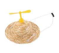 TOGEVAL Adjustable Small Animal Sun Hat Propeller Woven Cosplay Hat for Dogs and Cats Cute Decorative Accessory for Year Fashion and Uv Protection