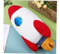 TOGEVAL Adorable Space Rocket Pillow Craftsmanship Whimsical Nursery Decoration Outer Space Cushion for Imaginative Bedtime and Rocket Decor