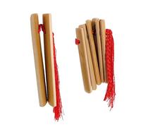TOGEVAL Allegro Clapper Bamboo Castanets Traditional Handmade Kuaiban Musical Instrument for Unusual Sounds