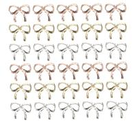 TOGEVAL Alloy Nail Art Studs Bowknot Charms for Nails Manicure Decor Luster Resistant to Rust and Deformation Suitable for Accessories