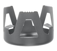 TOGEVAL Aluminium Alloy Stove Burner Base Compact and Easy to Store Camping Stove Support for Outdoor Hiking and Survival in Silver