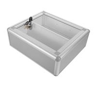 TOGEVAL Aluminum Alloy Portable Medicine Case with Lock Wall-Mounted Handheld Storage Box for Capacity Organizer for Pills and Valuables Community Use Locking Container