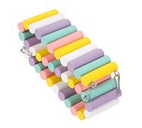 TOGEVAL Animal Climbing Ladder with Hook for Hamster Cage Accessory Vibrant Multi Color Wooden Ladder for Hamsters Rats and Pets Encourages Exercise and Play