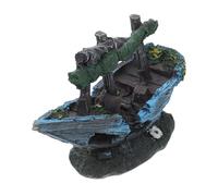 TOGEVAL Aquarium Shipwrecks Decor Realistic Resin Ship Ornaments for Freshwater Tanks Cave Hideaway for Betta Other Fish Easy Installation Safe for