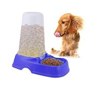 TOGEVAL Automatic Pet Feeder Dark Blue Premium Plastic Dog Cat Food Dispenser with Removable Washable Chassis for Convenient Portion Control and Dust Protection