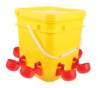 TOGEVAL Automatic Poultry Feeder with Water Bowls Multi Compartment Chicken Feeder for Dry Wet Food Durable Sun Resistant Design for Chickens and Other Poultry Easy to Clean and Install