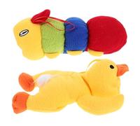 TOGEVAL Baby Bottle Protector Sleeve with Plush Duck and Caterpillar Toys for Infant Feeding Insulated Nursery Bottle Covers for Travel and Outdoor Use 2pcs Set
