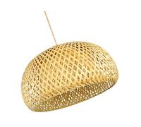 TOGEVAL Bamboo Lampshade Small Pendant Light Cover Rustic Rattan Lamp Accessory for Bedroom and Living Room Traditional Craft Design for Hotels and Restaurants