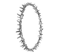 TOGEVAL Barbed Thorn Crown Headpiece Vintage Silver Renaissance Accessories Medieval Party Favors Women’S Circlet Tiara Hair Jewelry for Masquerade and Costume