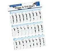 TOGEVAL Bass Clarinet and Flute Chord Chart for Beginners, 8-hole Recorder Fingering Guide Practice Notes, Portable Clarinet Finger Guide and Flute Practicing Supplies