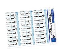 TOGEVAL Bass Clarinet Fingering Chart and Chord Guide Poster for Beginners - 8-hole Bass Flute Note Chart with Music Chord Reference - Practical Clarinet Learning Aid for Music Practice and Study