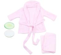 TOGEVAL Bathrobe Photography Set Pink Cucumber Towel Prop 0-3 Months Bath Towel Outfit for Newborn Photo Shoot