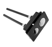 TOGEVAL Bathroom Toilet Button Dual Push Buttons Replacement, Rectangular Black ABS Toilet Flush Button Compatible with Standard Cistern Tanks for Home Bathroom Use