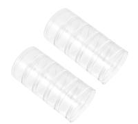 TOGEVAL Bead Storage Box 2 Sets with 5 Sectioned Round Compartments | Clear Plastic Organizer for Birthday and Anniversary | Large Stackable Container for Beads and Buttons