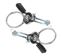 TOGEVAL Bicycle Thumb Shifter Pair Aluminum Alloy Speed Control Levers with Cable Top Mount Adjustable Bike Gear Shifters for Cycling Racing and Mountain Bikes