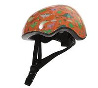 TOGEVAL Bike Helmet Protective Gear for Lightweight Absorbing Fun Cartoon Design for Cycling Skateboarding and Roller Skating S Orange Dinosaur World