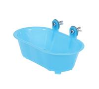 TOGEVAL Bird Bath with Bottom Mirror for Small Birds Parrot Shower Tub for Budgie Munia Cage Accessories Lightweight Design for Happy Pet Bathing