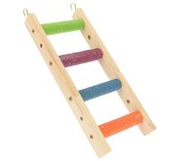 TOGEVAL Bird Climbing Ladder Parrot Model Wooden Hamster Ladder Toy Chinchilla Ladder Bridge Safe Parrot Ladder Rat Ladder for Exercise