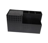 TOGEVAL Black ABS Hairdressing Tool Storage Box Haircut Organizer Shear Holder Easy to Store Hairdressing Tools Keeps Table Clean for Hair Salon