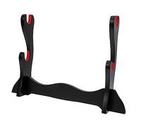 TOGEVAL Black Flute Display Stand and Sword Holder for Easy Storage Made of Sturdy Density Board Simple and Beautiful Design, for Displaying Swords and Flutes on Desk Or Shelf