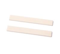TOGEVAL Blank Bone Nut and Guitar Bridge Saddle Set for Bass and Acoustic Guitar Compact Lightweight Design Ivory Colour 2Pcs Kit for DIY Luthier Repair and Custom Instrument Building