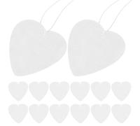 TOGEVAL Blank Sublimation Car Freshener Set with 50 Heart-Shaped Felt Sheets and 5 Elastic Straps for DIY Heat Transfer Air Fresheners, Suitable for Car and Home Use