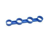 TOGEVAL Blue Plastic Guitar Trainer Tool Finger Expansion Sleeves for Beginners, Easy to Clean Finger Force Span Exercise Accessory for Musical Instruments and Ukulele Practice