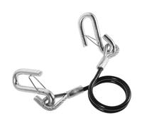 TOGEVAL Boat Trailer Safety Chain with Spring Hook Coiled Towing Cable for Car Rv Truck and Tractor Weatherproof Heavy Duty Rope with Vibration Dampening Emergency Use Towing Strap