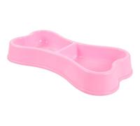 TOGEVAL Bone-shaped Pet Feeding Bowl for Small Dogs and Kittens Plastic Dual-use Food and Water Dish Clean Smooth Surface Puppy Feeder Practical Candy Color Design