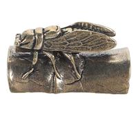 TOGEVAL Brass Cicada Paperweight, Small Tabletop Decoration, Stable and Not Easy to Knock, Vintage Brass Craft Decor for Desk, Office or Home