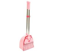 TOGEVAL Broom and Dustpan for Cleaning Kit Pink Cartoon Pig Design Indoor Outdoor Use Promotes Interaction and Housekeeping Skills Suitable for Kindergarten
