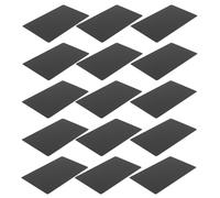 TOGEVAL Business Cards Suitable for Office and 50pcs Black Aluminium Alloy Blank for Engraving Machine Test and Heat Transfer, Sturdy Metal Name Cards